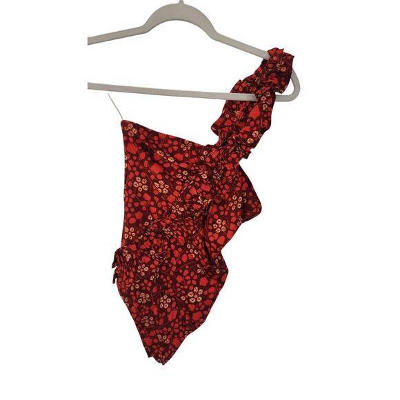 Ulla Johnson Capri Maillot One-Shoulder Ruffled Swimsuit Sz S - Picture 6 of 9